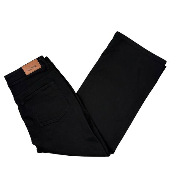 Sézane Black High Rise Denim Jeans Sz 42 (US 10)Organic Cotton Straight Leg NWT - Picture 3 of 8